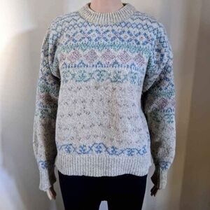 Eddie Bauer Multicolor Crew Neck Sweater